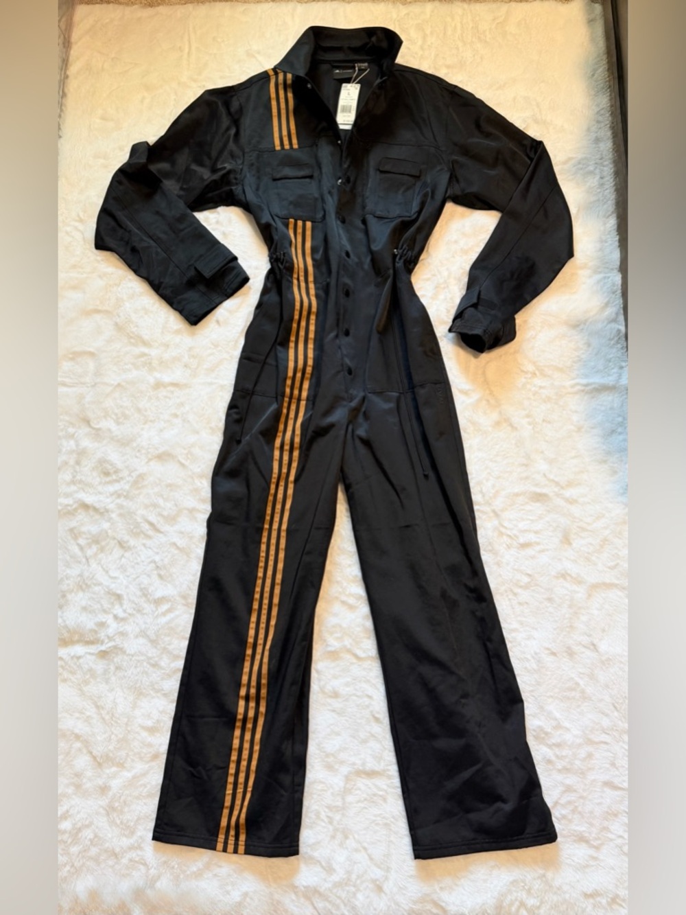 NWT Adidas x Ivy Park 3-Stripes Jumpsuit | Black/Mesa, Unisex L